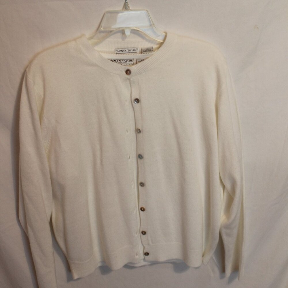 White cardigan, size L